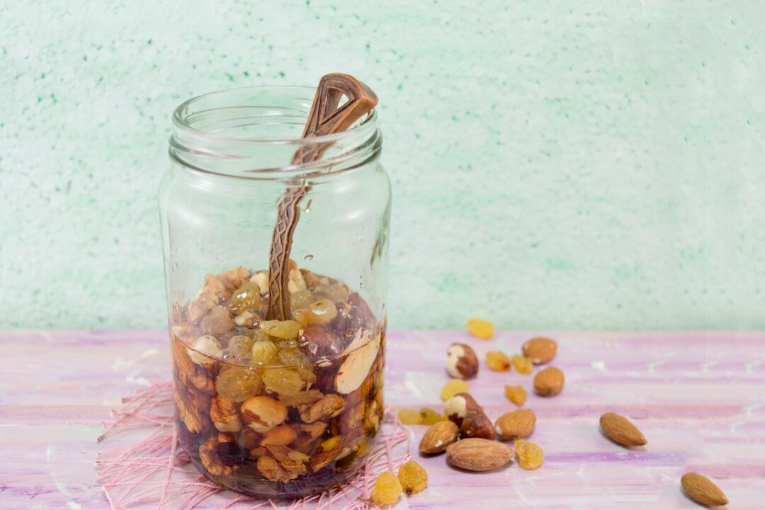 nueces con miel para aumentar la potencia